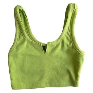 Lime Green Cropped Tank Top